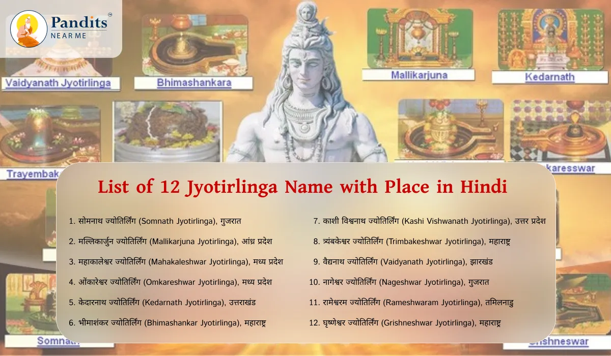 12 Jyotirlinga Name with Place details