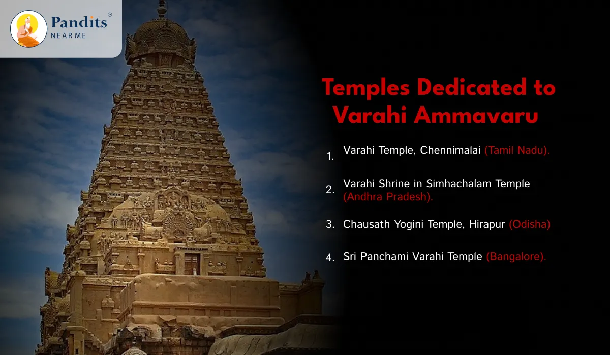 Temples Dedicated to Varahi Ammavaru