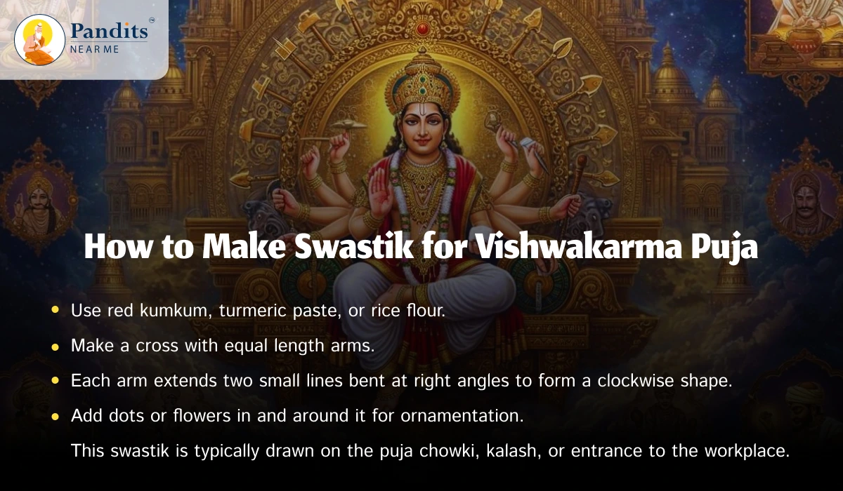 How to Make Swastik for Vishwakarma Puja