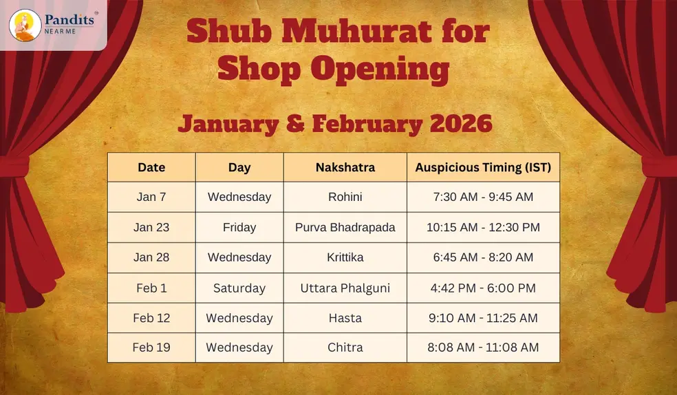 January & February 2026 Shub Muhurat for business