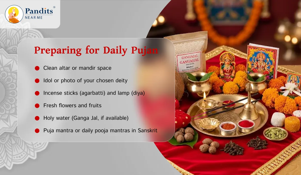 Preparing for Daily Pujan