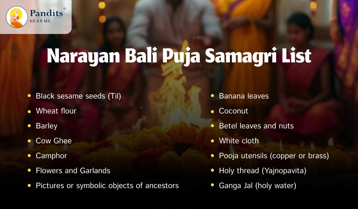Narayan Bali Puja Samagri List