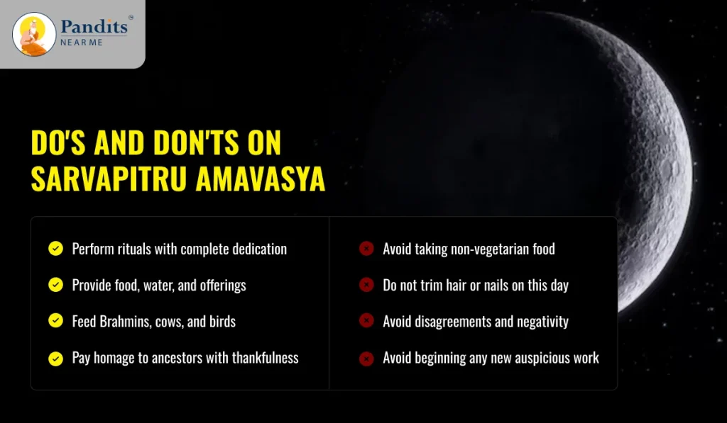 Do's and Don'ts on Sarvapitru Amavasya