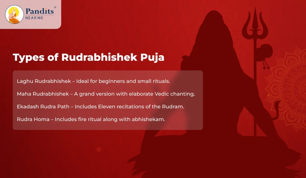 Rudrabhishek Puja: Ritual, Benefits, Mantras, Samagri & Timings 415 Types of Rudrabhishek Puja