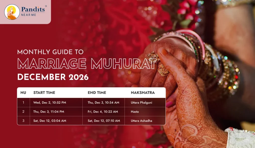 Marriage Muhurat December 2026
